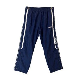 Reebok Boys Size 8 Breakaway Track Pants Snap Legs Elastic Waist Navy GUC